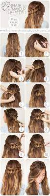 Wrap Around Braid I Like That This One Shows How To Overlap Them Most Tutorials Just Skip It Like Long Hair Styles Romantic Hairstyles Tutorial Hair Styles