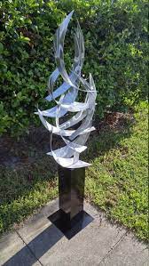 Contemporary Abstract Metal Indoor Outdoor Sculpture Large Etsy In 2021 Metal Tree Wall Art Outdoor Sculpture Garden Art Sculptures