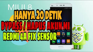 Hapus Akun Mi Micloud Redmi 4a Permanen Fix Sensor Youtube
