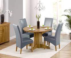 Pine pedestal circular table 112cm dia. Dorchester 120cm Solid Oak Round Extending Dining Table With Cannes Chairs Grey 4 Chairs 1 339 00 Save Up To 7 Off