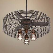 Ending saturday at 7:57am pdt. 32 Vintage Breeze Bronze Cage 3 Light Ceiling Fan 21c58 Lamps Plus Vintage Industrial Decor Ceiling Fan Antique Ceiling Fans