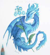 Alviaalcedo Publico En Su Perfil De Instagram Forget Me Not Flower Dragon The Plant And Flower S Mythical Creatures Art Fantasy Creatures Art Fantasy Art