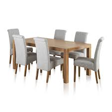 Furniture megastore @ 25 tagore. Alto Natural Solid Oak Dining Set 6ft Table With 6 Scroll Back Oak Furnitureland