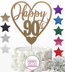 90th birthday cake for a man birthday piano cake 90 year old male. Happy 90th Birthday Cake Topper Ninety Mum Dad Sister Brother Glitter Ebay