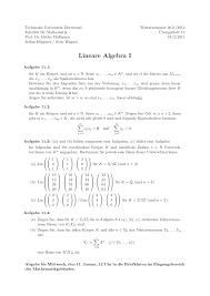 A) deniere, wann eine familie v1,., vm (wobei m ∈ n) von elementen aus v linear abh¨angig ist. Lineare Algebra I Mathematik Tu Dortmund