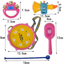 Compre 5pcs Set Double Sided Waist Drum Knocking Blow Toy Children Enlightenment Education Musical Instruments Hammer Rattles Speaker Barato Frete Gratis Avaliacoes Reais Com Fotos Joom