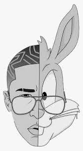 Both played straight and inverted in kinnikuman. Bad Bunny Bad Bunny Line Drawing Hd Png Download Kindpng