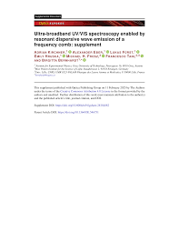 Ultra-broadband UV/VIS spectroscopy enabled by resonant dispersive wave  emission of a frequency comb: supplement