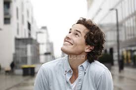 Portrait Of Young Man Looking Up One Person Young Adult Stock Photo 181899196 You look like a man. young adult stock photo