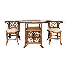 Check spelling or type a new query. Bamboo Rattan Wicker Cane Table And Chair Set Or Dining Set With Glass Top 1970s At 1stdibs