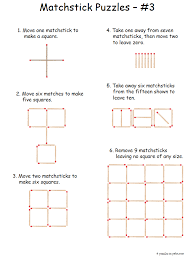 If you're interested in diving into a new pastime, this list of hobbies should make your life a little bit easier. Matchstick Puzzles Printable Brain Teasers