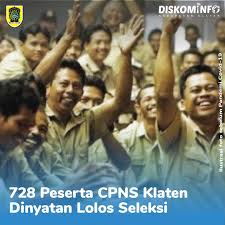 Pemkab klaten tahun 2021 ini mendapat kuota rekrutmen 154 cpns sebagian besar untuk tenaga kesehatan dan 2.572 pppk. 728 Peserta Cpns Klaten Dinyatakan Lolos Seleksi Klaten