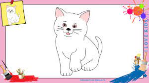 Dessin chat 3 - Comment dessiner un chat FACILEMENT etape par etape pour  ENFANTS - YouTube