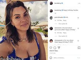 Maybe you would like to learn more about one of these? Lana Del Rey Puts On A Busty Display In A Blue Floral Bikini Top For Her 36th Birthday Geeky Craze