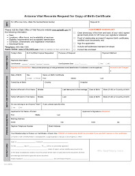 How to obtain copies of vital records such as a birth certificate, birth record, death record, marriage license, marriage record, divorce decree, probate record or naturalization record in arizona counties. Vital Records Request For Copy Of Birth Certificate Arizona Free Download