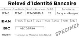 Numero de compte la poste. Rib Releve D Identite Bancaire Billet De Banque