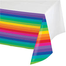 Pack Of 6 Rainbow Disposable Rectangle Plastic Banquet Party Table Covers 102 In 2020 Rainbow Party Supplies Rainbow Theme Party Kids Party Shop