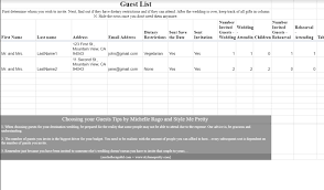 guest list template wedding sada margarethaydon com