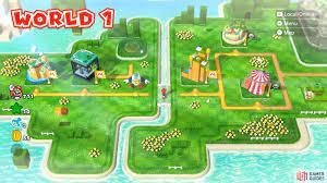 Super Mario 3d World Level Maps World 01 Overview World 01 Walkthrough Super Mario 3d World Bowser S Fury Gamer Guides