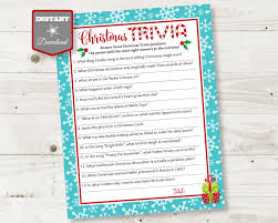 Make your festivities more fun with a game of christmas trivia questions and answers or use our trivia lists for a christmas trivia quiz. Instant Download Printable Christmas Trivia Game Party Games Etsy