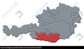 Althofen, arnoldstein, bad sankt leonhard, ebenthal, eberndorf. Karte Von Osterreich Karnten Hervorgehoben Lizenzfreies Bild 5522611 Bildagentur Panthermedia