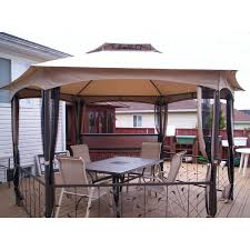 Walmart Canada Sunjoy Hexagon Gazebo Garden Winds Canada In 2020 Hexagon Gazebo Gazebo Gazebo Structures