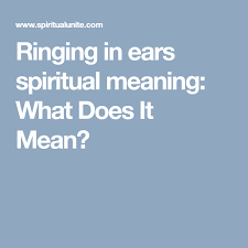 Ringing in the ears symptoms treatment and conditions ringing in the ears treatments faq references. Ringing In Ears The Spiritual Meaning Spiritual Meaning Spirituality Meant To Be