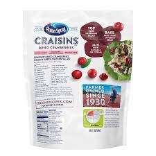 Ocean Spray Craisins Dried Cranberries Reduced Sugar 20oz Resealable Pouch Walmart Com Walmart Com