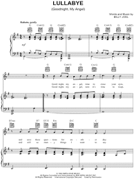 Billy Joel Lullabye Goodnight My Angel Sheet Music In G Major Transposable Download Print Sku Mn0043772