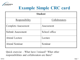 A crc card making software making a crc card is not difficult if you choose an effective software. Is514 Lecture Week 9 Crc Cards Ppt Download