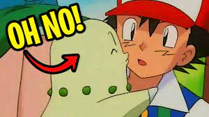 Pokemon WTF Moments (S03E10) | THE CHIKORITA RESCUE | Ash catches Chikorita  and Chikorita kisses Ash - YouTube