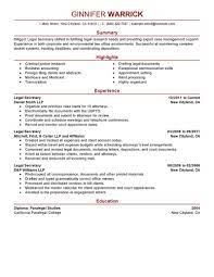 Relating to the work of a secretary: Best Legal Secretary Resume Example Livecareer
