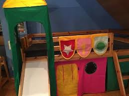 Das vorhangset umschließt den unteren teil des bettes von 3 seiten. Flexa Vorhangset Mit Bettaschen Hochbett Spielbett Madchen Turmgestell Vorhang Eur 50 00 Picclick De