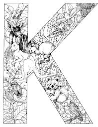 Please join us in coloring. Letter K Coloring Pages
