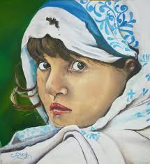 Purple Gaze” Artist: Artiara My first portrait made from oil paint.