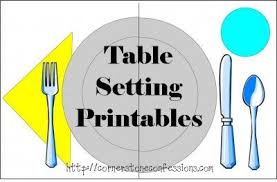 Free Table Setting Placemat Printables Life Skills Classroom Family And Consumer Science Life Skills Special Education