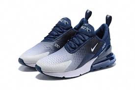 Nike Air Max 270 Flyknit Spectrum Navy Blue White Men S Casual Shoes Cheapinus Com Navy Blue Nike Shoes Mens Nike Shoes Nike Shoes Women
