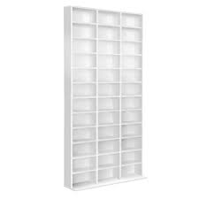 You can use all of the space of the shelves to keep your collections and others. Adjustable Cd Dvd Book Storage Shelf White My Shop 24 Seven