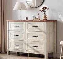 Amazon.com: LINSY HOME Cómoda de 6 cajones estilo granja ...