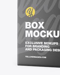 Matte Box Mockup In Box Mockups On Yellow Images Object Mockups