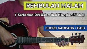 Tutorial Gitar Rembulan Malam Arief Chord Gampang Easy Youtube