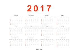 Du kan velge enda flere innstillinger og skrive ut kalenderen. Enkel Mall For Kalender 2017 For Utskrift I Engelskt Vektor Illustrationer Illustration Av 75819447