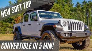 Gladiator camper shell is a part of pickup truck that you can read here. 2020 Jeep Gladiator Soft Top How To Youtube