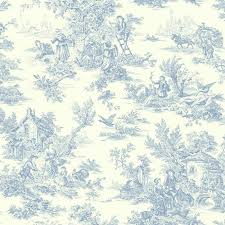 Maybe you would like to learn more about one of these? Campagne Toile Wallpaper In Blue By Ashford House For York Wallcoverin Burke Decor