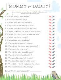 These simple ideas should provide just enough inspiration for you to plan and execute the perfect party for a friend or loved one who is expecting. Guess Who Mommy Or Daddy Baby Shower Bingo Download Print