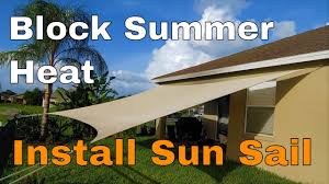 What can you attach a sail shade to? Install 20 Foot Sun Sail Shade Beat The Summer Heat Youtube