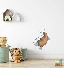 Large Australian Watercolour Platypus Removable Fabric Wall Sticker For Bedroom Or Nursery Decoration Wall Stickers Bedroom Wall Stickers Unique Nursery Wall Stickers