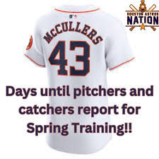 43 days until pitchers and...