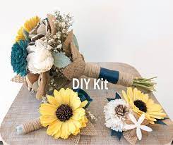 Rustic Sunflower Collection Diy Bouquet Kit Sunflower Bouquet Etsy Wood Flower Bouquet Sola Wood Flower Bouquet Diy Bouquet