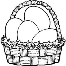 Canasta De Huevos De Pascua Para Colorear